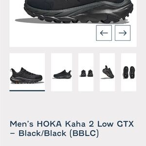 Hoka Black Athletic Shoes with GORE-TEX and Cushioned Midsole
